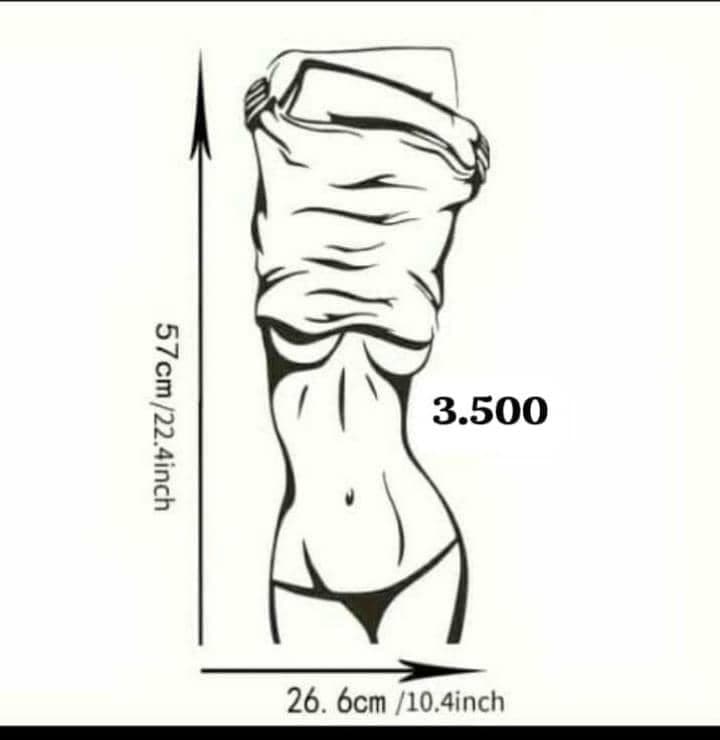 ADHESIVO SILUETA FEMENINA ARTÍSTICA