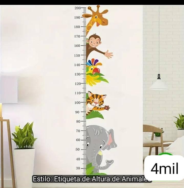 Pegatina de medidor de altura