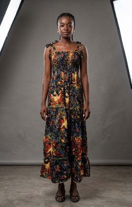 Vestido africano con tirantes