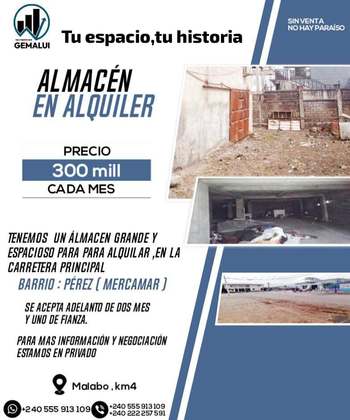 Local espacioso para comerciantes, lugar para guardar sus mercancías