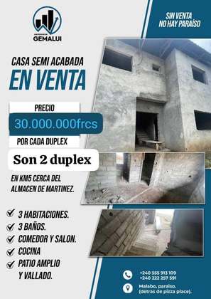 Edificio semiacabado,son duplex tipo los angeles