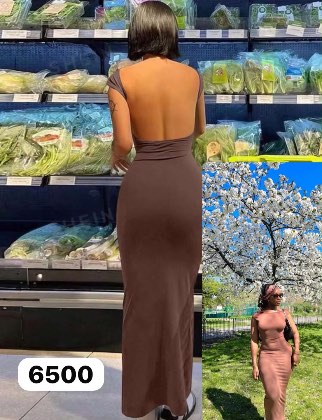 Vestido elástico con espalda al aire