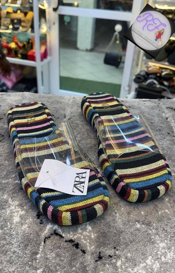 Chancletas zara multicolor número 37 — imagen 1